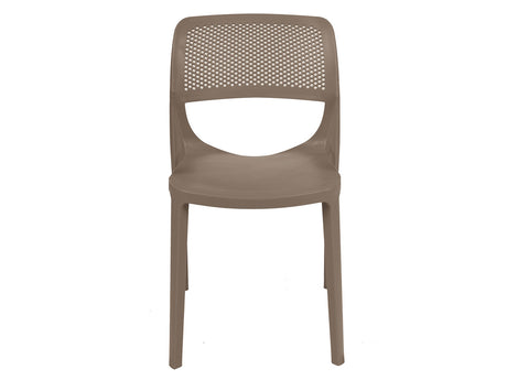 Mila Set of 2 Stackable Side Chairs - Cappuccino Model RBO-MILA-CAP-SC-SET2 by Rainbow Outdoor