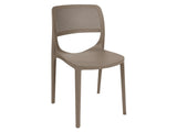 Mila Set of 2 Stackable Side Chairs - Cappuccino Model RBO-MILA-CAP-SC-SET2 by Rainbow Outdoor