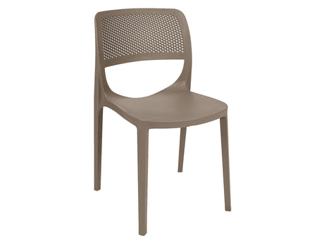 Mila Set of 2 Stackable Side Chairs - Cappuccino Model RBO-MILA-CAP-SC-SET2 by Rainbow Outdoor