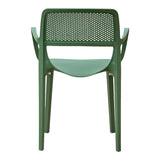Mila Set of 2 Stackable Armchairs-Green Model RBO-MILA-GRE-AC-SET2 by Rainbow Outdoor