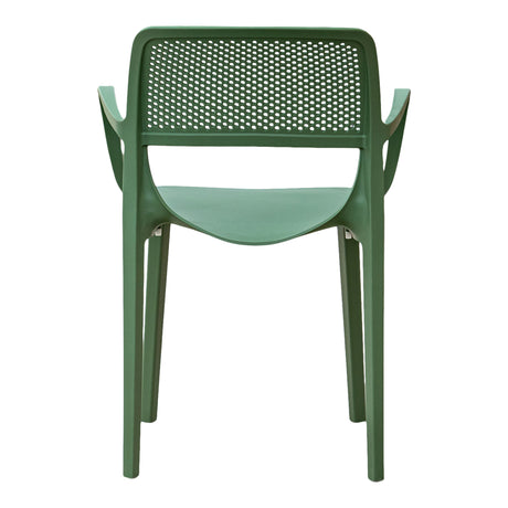 Mila Set of 2 Stackable Armchairs-Green Model RBO-MILA-GRE-AC-SET2 by Rainbow Outdoor