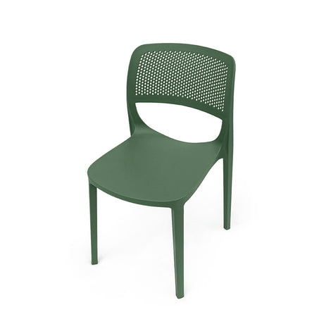 Mila Set of 2 Stackable Side Chairs-Green Model RBO-MILA-GRE-SC-SET2 by Rainbow Outdoor