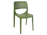 Mila Set of 2 Stackable Side Chairs-Green Model RBO-MILA-GRE-SC-SET2 by Rainbow Outdoor