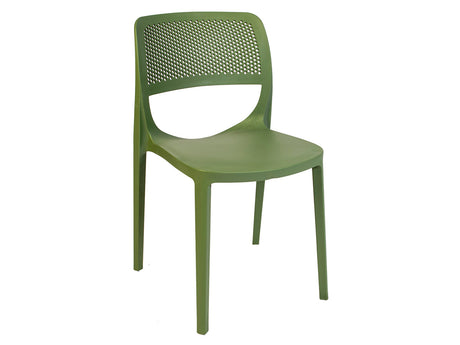 Mila Set of 2 Stackable Side Chairs-Green Model RBO-MILA-GRE-SC-SET2 by Rainbow Outdoor