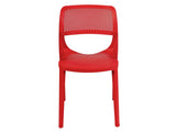 Mila Set of 2 Stackable Side Chairs - Red Model RBO-MILA-RED-SC-SET2 by Rainbow Outdoor
