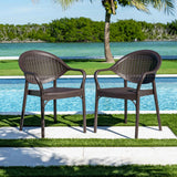 Mona Outdoor Set of 2 Armchairs Model RBO-MONA-BRW-SET2 by Rainbow Outdoor