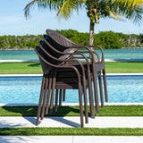 Mona Outdoor Set of 2 Armchairs Model RBO-MONA-BRW-SET2 by Rainbow Outdoor