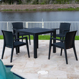 Montana 5-Piece Dining Set - Anthracite Model RBO-MONTANA-ANT-5DA by Rainbow Outdoor