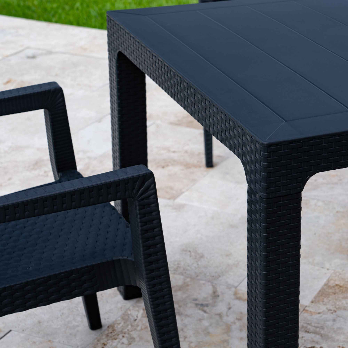 Montana 5-Piece Dining Set - Anthracite Model RBO-MONTANA-ANT-5DA by Rainbow Outdoor