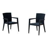 Montana Set of 2 Stackable Armchair - Anthracite Model RBO-MONTANA-ANT-AC-SET2 by Rainbow Outdoor