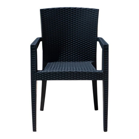 Montana Set of 2 Stackable Armchair - Anthracite Model RBO-MONTANA-ANT-AC-SET2 by Rainbow Outdoor