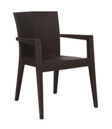 Montana Set of 2 Stackable Armchair - Brown Model RBO-MONTANA-BRW-AC-SET2 by Rainbow Outdoor
