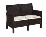 Nova Outdoor 4-Piece Seating Set with Loveseat and Cushions-Brown Model RBO-NOVA-BRW-4LS by Rainbow Outdoor