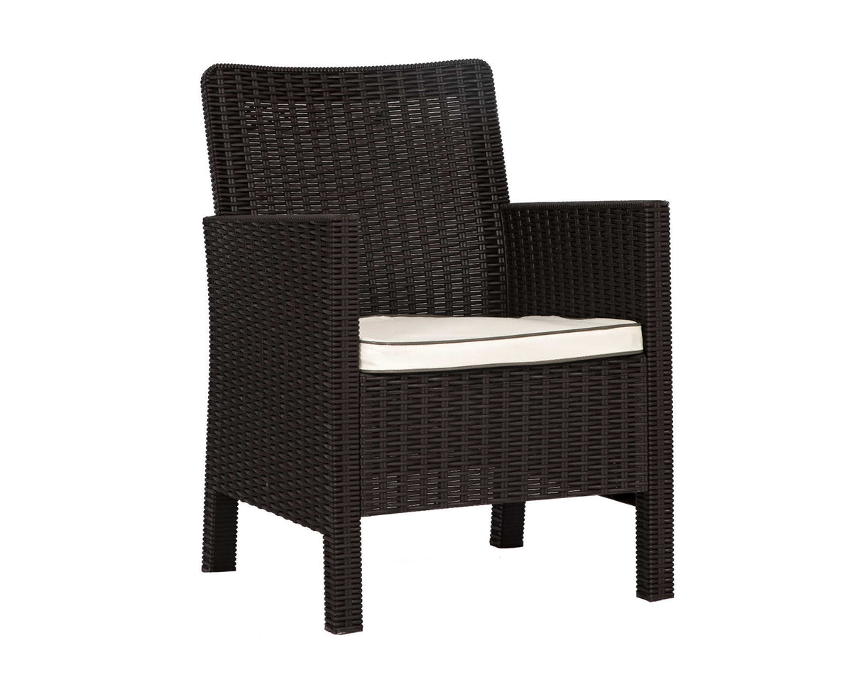 Nova Outdoor 4-Piece Seating Set with Loveseat and Cushions-Brown Model RBO-NOVA-BRW-4LS by Rainbow Outdoor