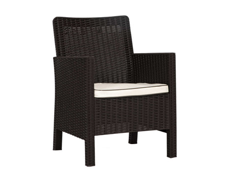 Nova Outdoor 4-Piece Seating Set with Loveseat and Cushions-Brown Model RBO-NOVA-BRW-4LS by Rainbow Outdoor