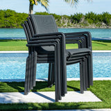 Paris Outdoor Set of 2 Sling Armchairs - Anthracite Model RBO-PARIS-ANT-AC-SET2 by Rainbow Outdoor