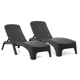 Roma Set of 2 Chaise Loungers – Anthracite Model RBO-ROMA-ANT-2CL by Rainbow Outdoor