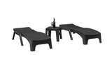 Roma 3-Piece Chaise Lounger Set – Anthracite Model RBO-ROMA-ANT-3CL by Rainbow Outdoor