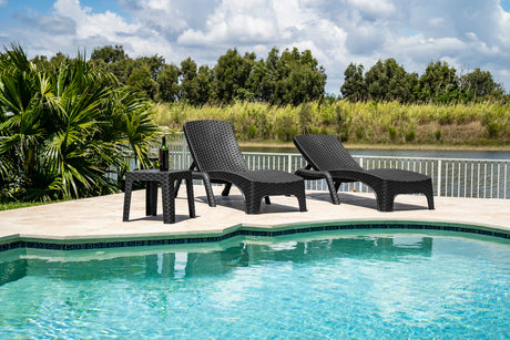 Roma 3-Piece Chaise Lounger Set – Anthracite Model RBO-ROMA-ANT-3CL by Rainbow Outdoor