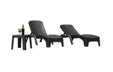 Roma 3-Piece Chaise Lounger Set – Anthracite Model RBO-ROMA-ANT-3CL by Rainbow Outdoor