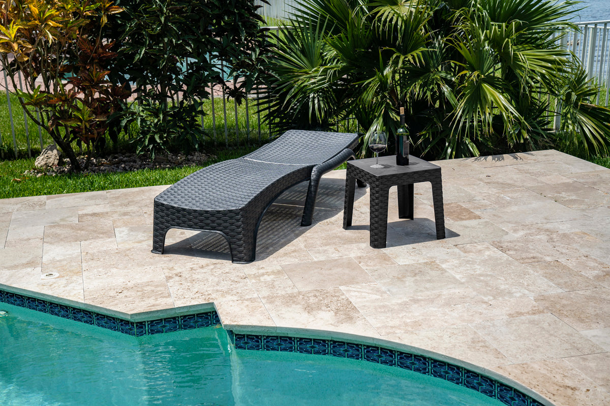 Roma Set of 2 Chaise Loungers – Anthracite Model RBO-ROMA-ANT-2CL by Rainbow Outdoor