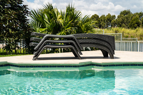 Roma Set of 2 Chaise Loungers – Anthracite Model RBO-ROMA-ANT-2CL by Rainbow Outdoor