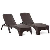 Roma Set of 2 Chaise Lounger - Brown Model RBO-ROMA-BRW-2CL by Rainbow Outdoor