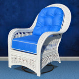 Regatta Coastal White Rattan Swivel Rocker Model RSR-W from Spice Island Wicker