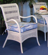 Regatta White Stain Dining Arm Chair Model RAC-W from Spice Island Wicker