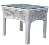 Ships Wheel Living Room White Serving Tray Table Model RST-W by Wicker Fair