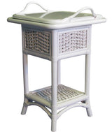 Regatta Living Room White Serving Tray Table Model RST-W from Spice Island Wicker