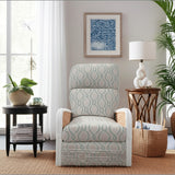 Countryside White Rattan and Natural Wicker Weave Recliner Glider Model RG734 from Capris Furniture