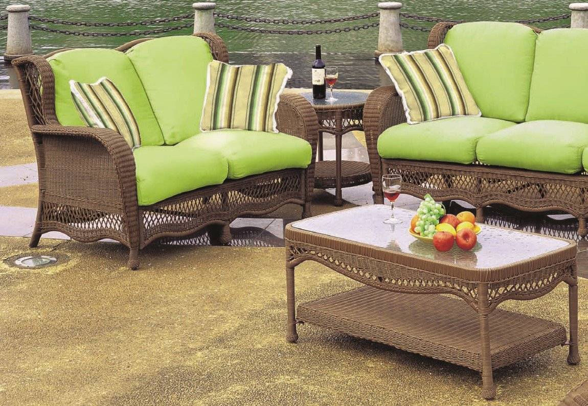 Riviera 3 Pc Outdoor Set with Loveseat, Coffee Table, and End Table 75302-75344-75343 By South Sea Rattan