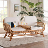 Saipan Wicker Fair Rattan Double Seat Settee with Built In Table