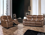 Brazil Leather Double Reclining 2 Pc Sofa and Loveseat Set by Stanley Chair RSLV-3367
