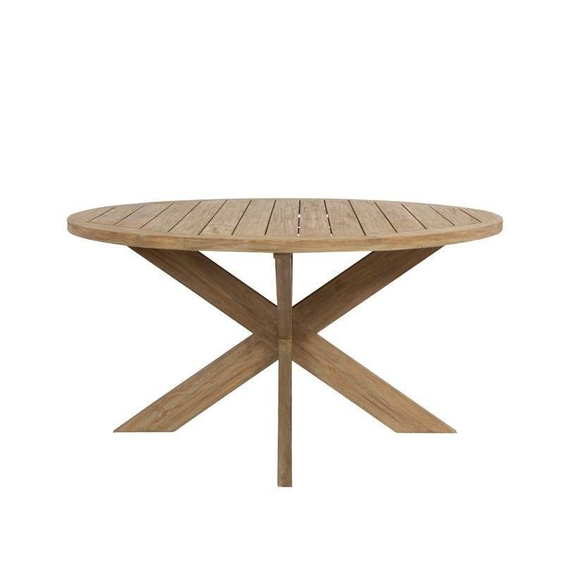 Coastal Teak 56" Outdoor Round Dining Table by Sunset West Model 5501-RXDT