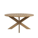 Coastal Teak 56" Outdoor Round Dining Table by Sunset West Model 5501-RXDT