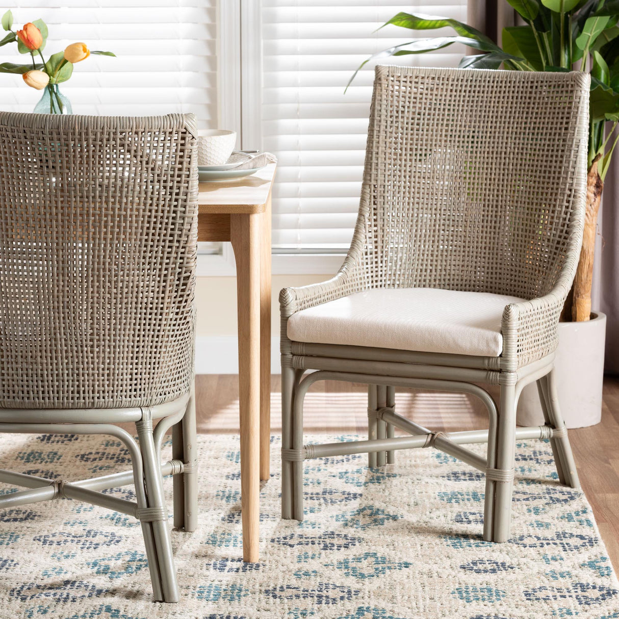 Bellavista Rattan Dining Chair with Cushion by Wicker Fair