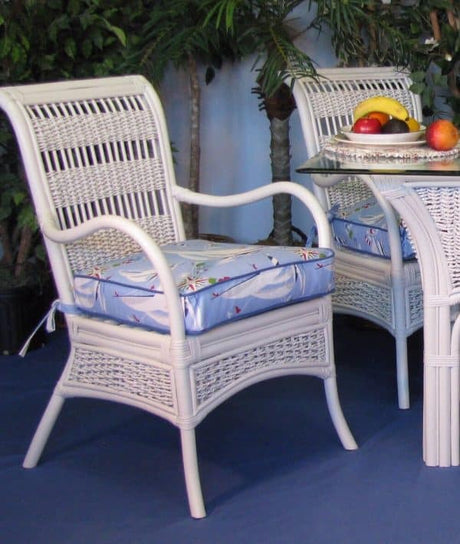 Ships Wheel 6 Pc Dining Set With Four Chairs Model SW-RDT-SET by Wicker Fair