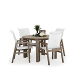 Rodeo Beach Outdoor PoliSoul 5 Piece Sling Dining Set in Weathered Teak Model Rodeo-Beach-WTK-5PC-Dining