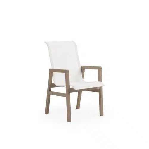 Rodeo Beach Outdoor PoliSoul&trade; 7 Piece Sling Dining Set in Weathered Teak Model Rodeo-Beach-WTK-7PC-Dining