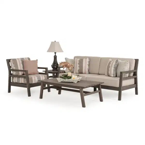 Rodeo Beach Outdoor PoliSoul&trade; Sofa in Vintage Walnut Model 5203VWN
