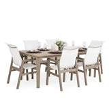 Rodeo Beach Outdoor PoliSoul Rectangle Dining Table in Weathered Teak Model 528040RUWTK