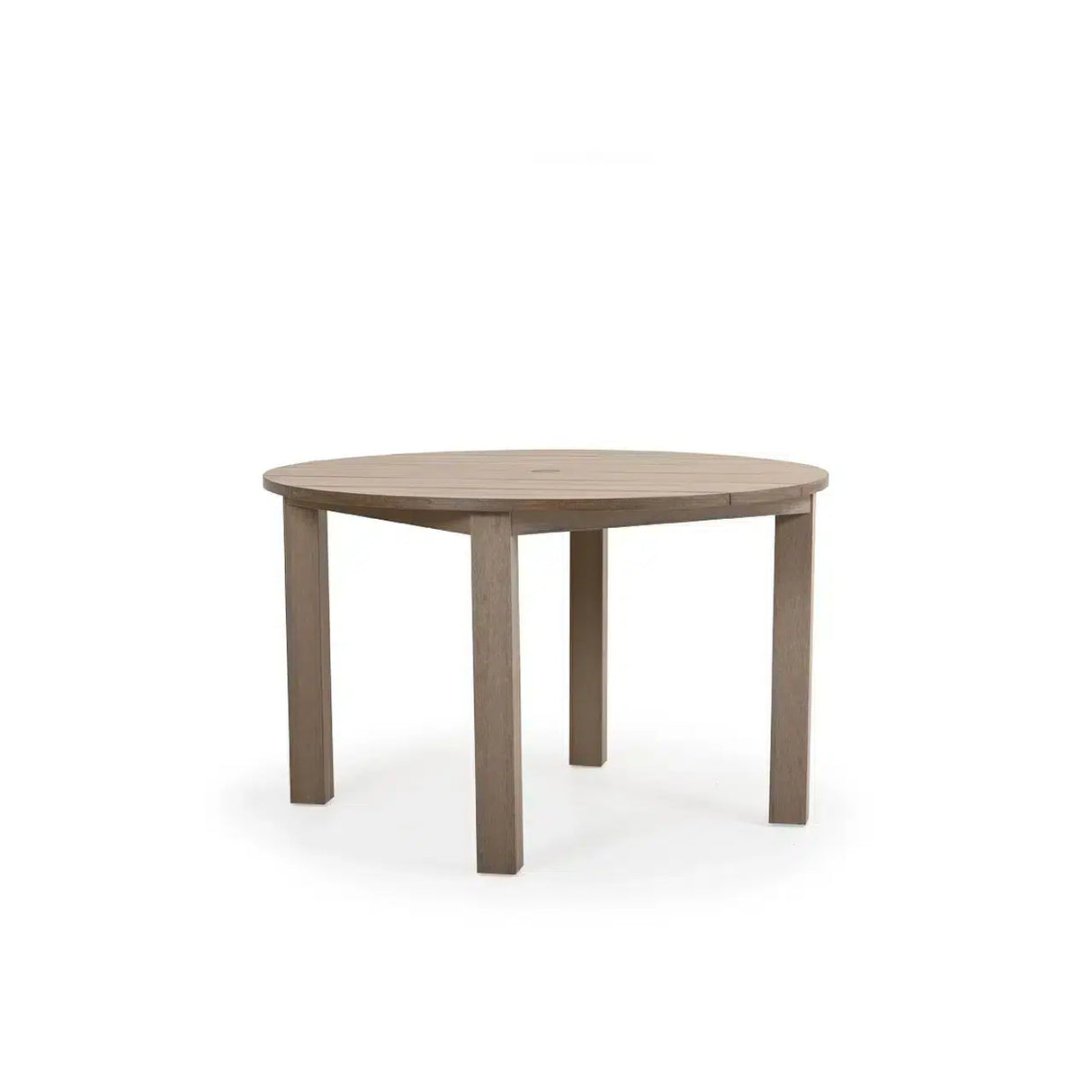 Rodeo Beach Outdoor PoliSoul Round Dining Table in Weathered Teak Model 5248RUWTK