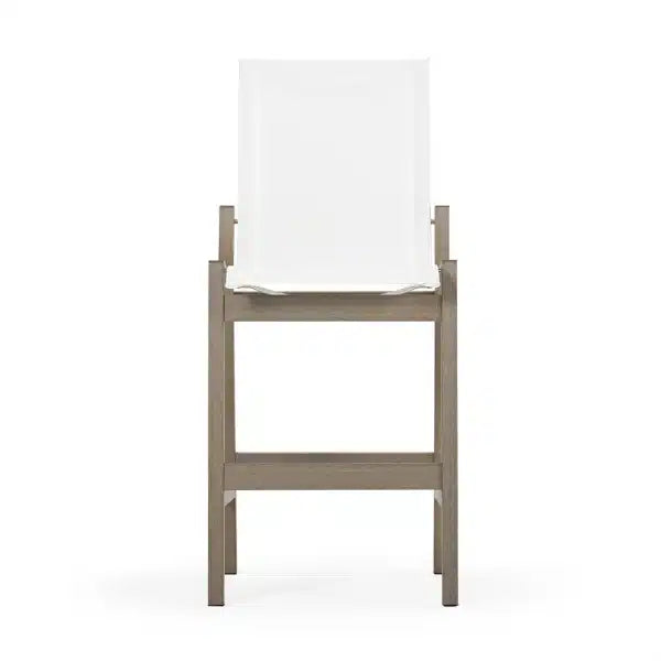 Rodeo Beach Outdoor PoliSoul&trade; Sling Counter Chair in Weathered Teak Model 5244WTK5230RNAT