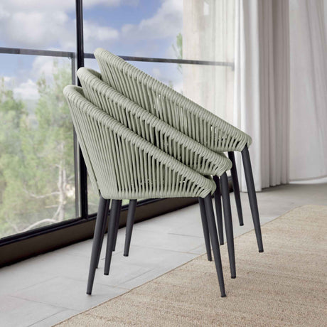 Rodona Outdoor Dining Armchair with Sunbrella Cushion Model 24177-BPR-CUSH by Skyline Design