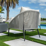 Rodona Outdoor Armchair with Sunbrella Cushion Model 24171-BPR-CUSH by Skyline Design