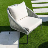 Rodona Outdoor Armchair with Sunbrella Cushion Model 24171-BPR-CUSH by Skyline Design