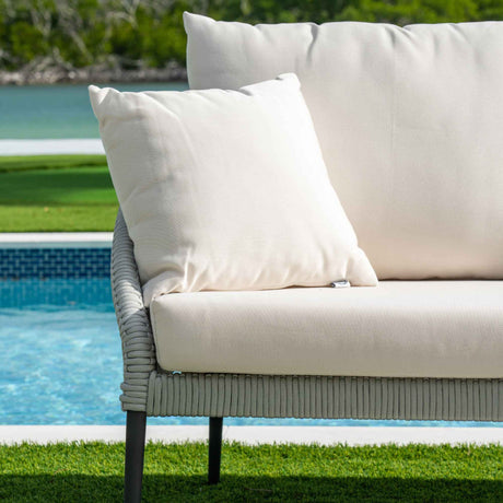 Rodona utdoor Sofa with Sunbrella Cushion Model 24173-BPR-CUSH by Skyline Design