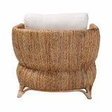 Subic Rattan and Seagrass Armchair with Cushions by Wicker Fair